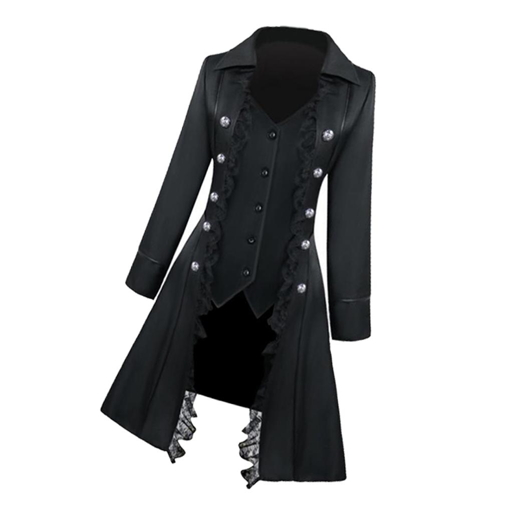 Vintage Fashion Events - Womens Steampunk Long Jacket Gothic Victorian