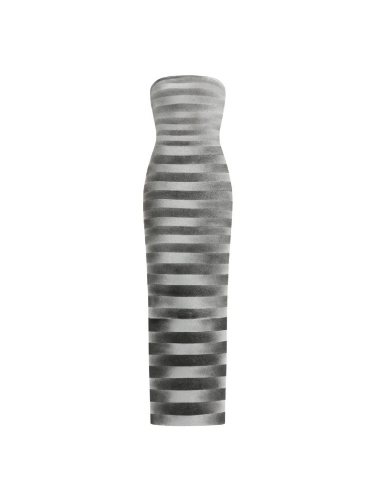 Vintage Fashion Exhibition - Vintage Chic Striped Glitter Tube Dress