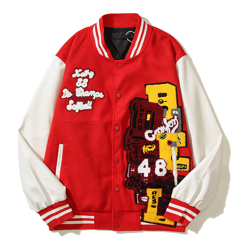 Varsity Jacket Wool - Autumn and Winter Mens Varsity Jacket