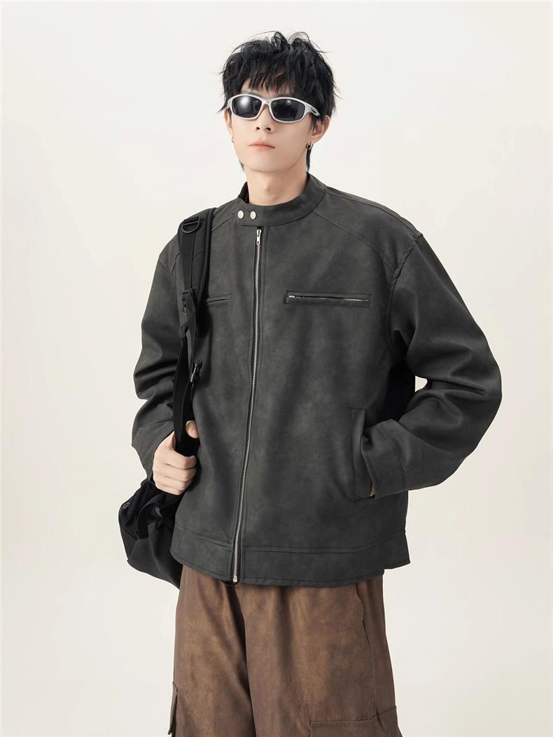 Men's American Retro Brown Lea - đánh giá và giá Varsity Jacket Wool
