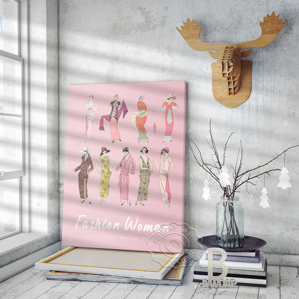 Fashion Woman Wall Hanging Art - đánh giá và giá Vintage Fashion Exhibition