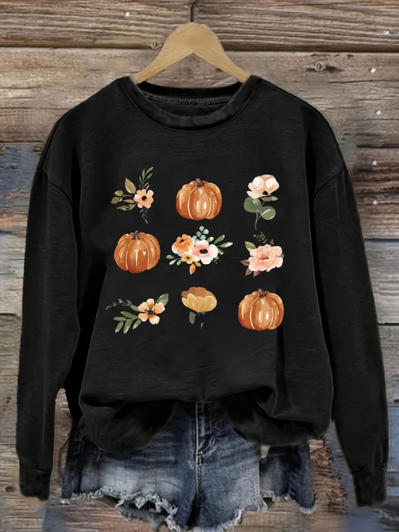 Women's Casual Long Sleeve Cre - đánh giá và giá Printed Floral Shirt