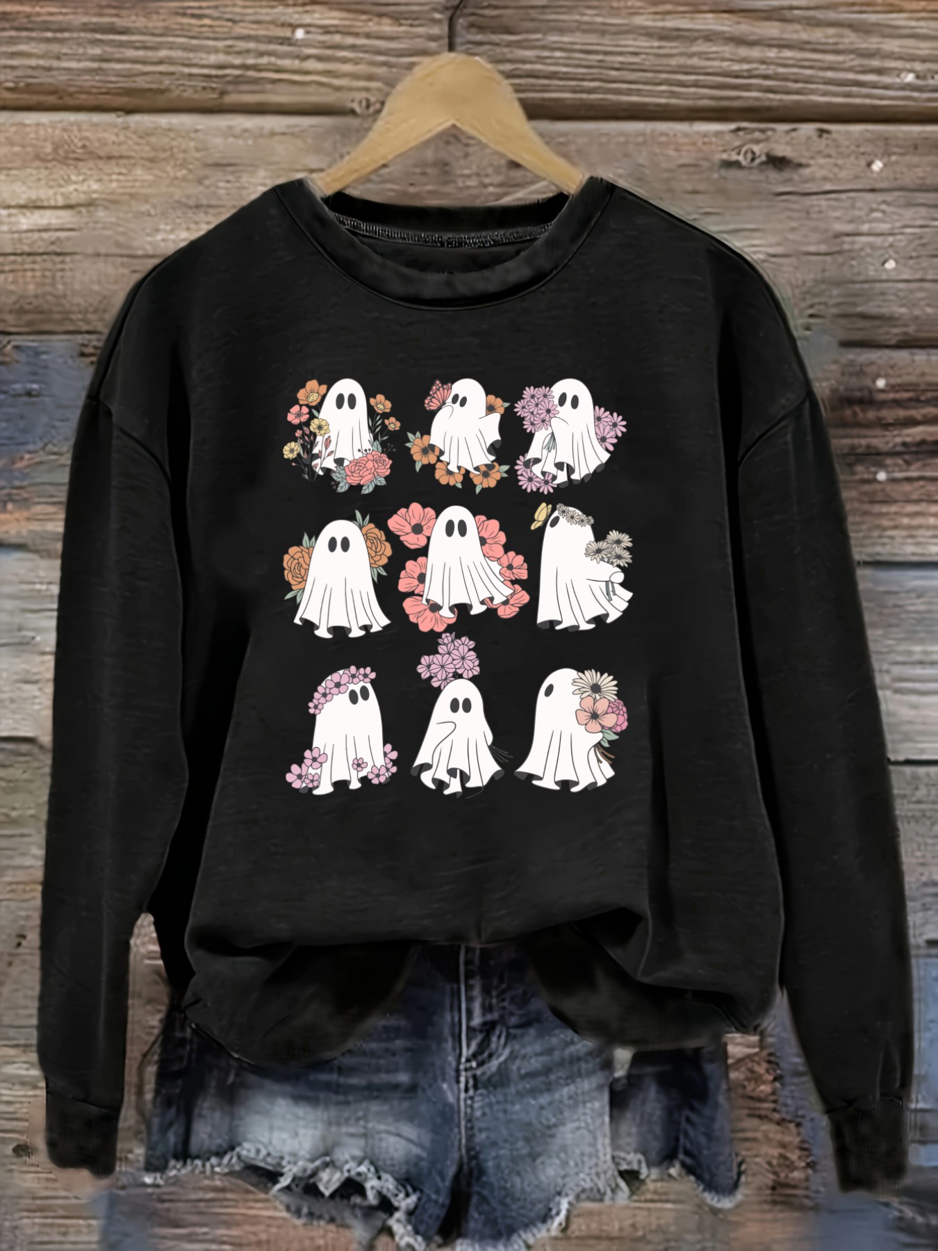 Women's Casual Long Sleeve Cre - đánh giá và giá Printed Floral Shirt