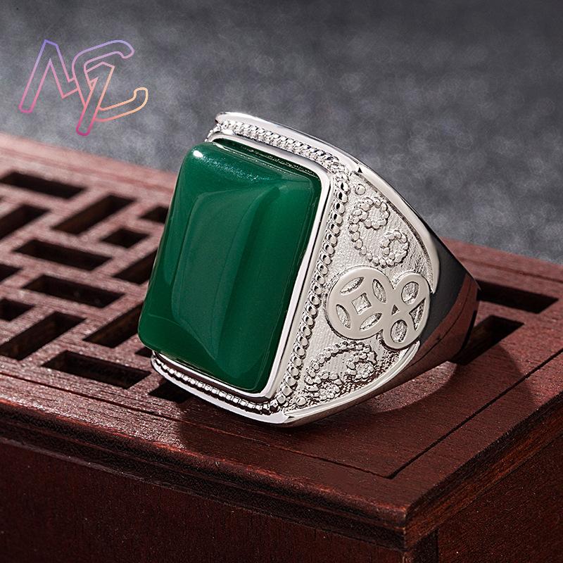 Green Natural Jade Rings Real  - đánh giá và giá Vintage Fashion Designers