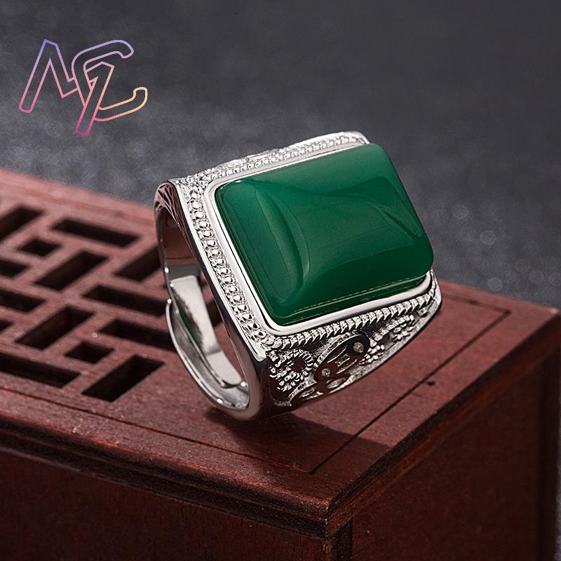 Green Natural Jade Rings Real  - đánh giá và giá Vintage Fashion Designers