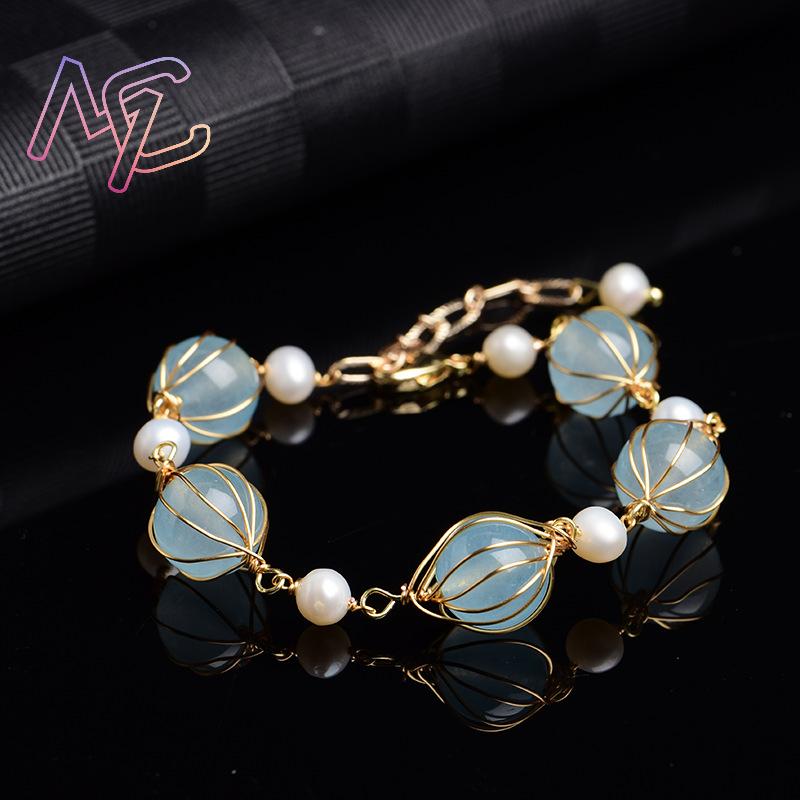 Blue Natural Jade Bead Earring - đánh giá và giá Vintage Fashion Designers