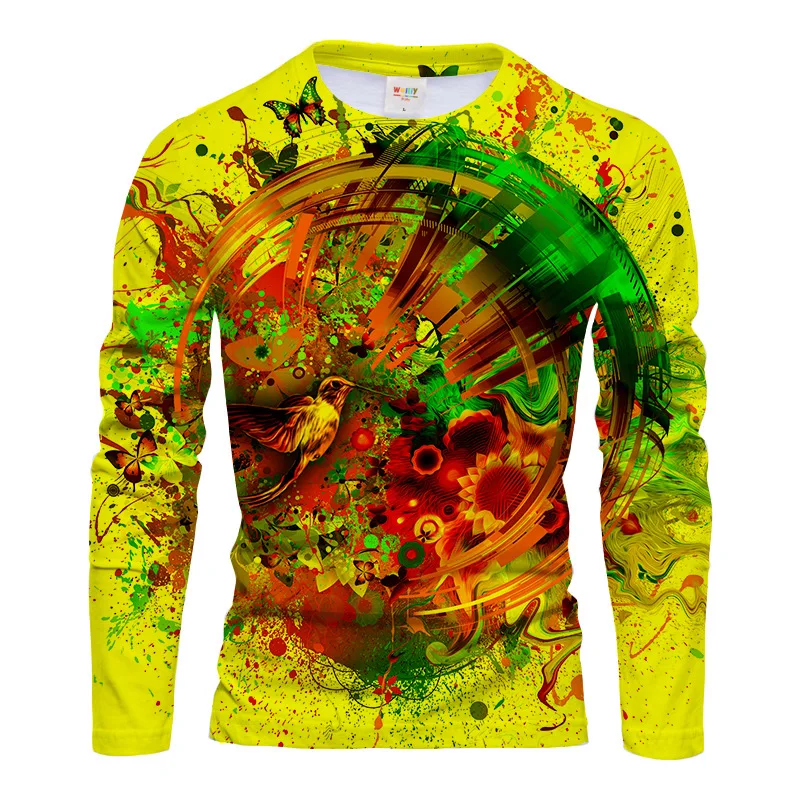 Men Polyester 3D Print Humming - đánh giá và giá Printed Floral Shirt