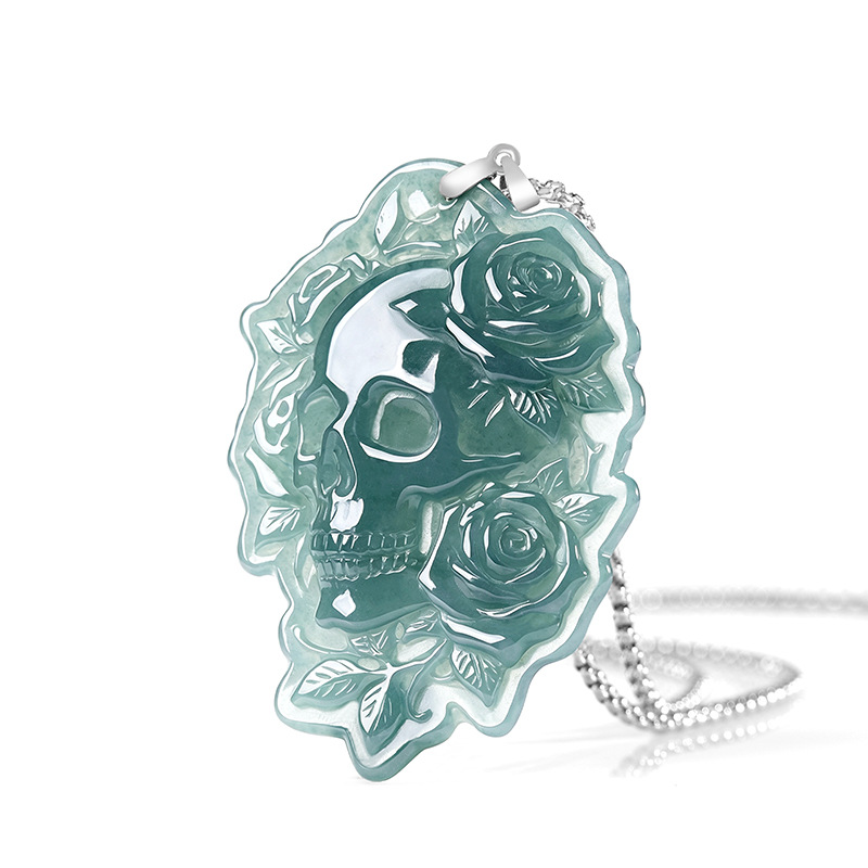 Natural Burmese Jadeite Skull  - đánh giá và giá Vintage Fashion Designers